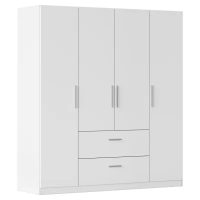 home24 Drehtürenschrank Weiß 181x197x54 cm