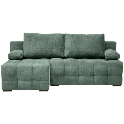 home24 Ecksofa Dunkelgrün 204x145 cm