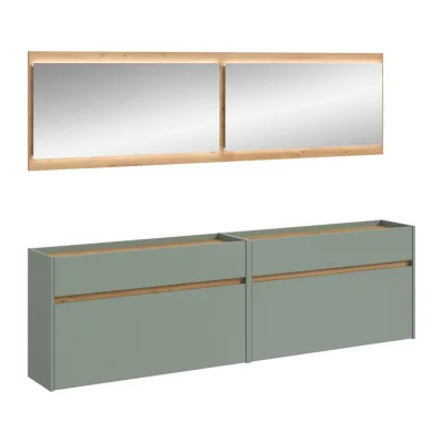 Homes & Jones Garderobe Salbeigrün 220x192x32 cm