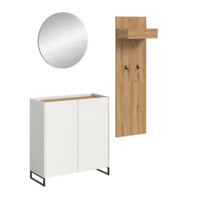 Homes & Jones Garderobe Weiß 175x197x38 cm