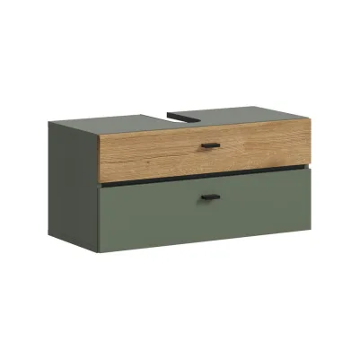 Homes & Jones Waschbeckenunterschrank Grün 75x35x35 cm