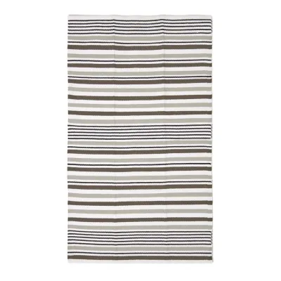 Homescapes Flachwebeteppich Grau 120x180 cm