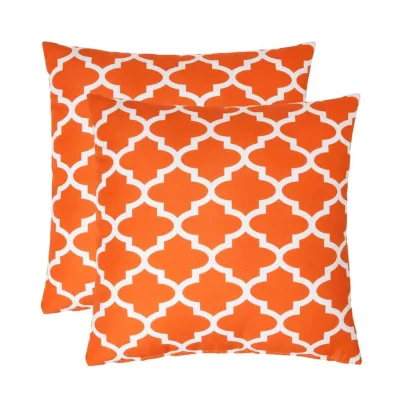 Homescapes Outdoor-Kissen Orange 45x45 cm