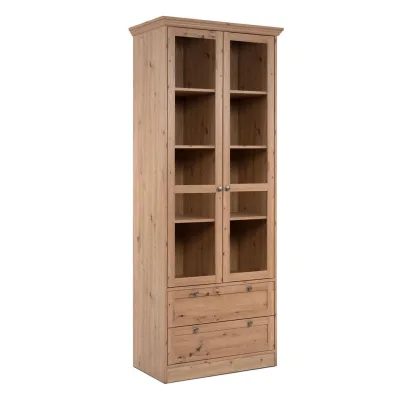 Homestyle4u Vitrine Braun 80x200x45 cm