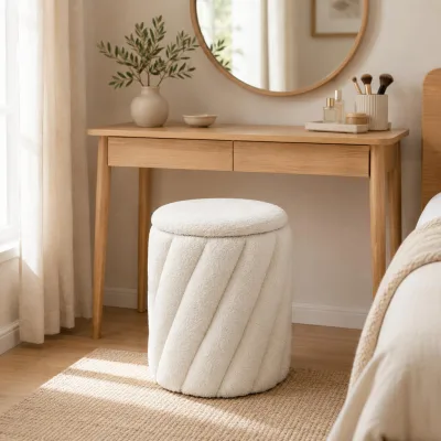 Hometopia Hocker Weiß 40x45.5x40 cm