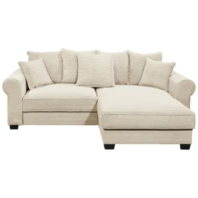Hom`in Ecksofa Creme 255x185 cm