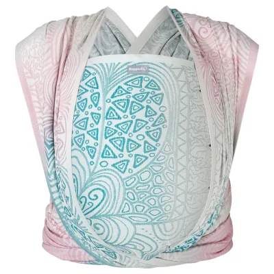 Hoppediz Babytragetuch Creme, Hellblau, Rosa 70x0.1x460 cm