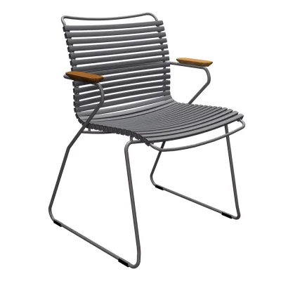 Houe CLICK Gartenstuhl mit Armlehne - Dark grey