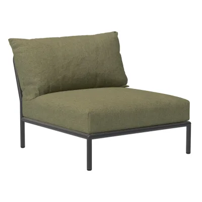 Houe LEVEL 2 Chair Kissen: Leaf. Gestell: Dark grey