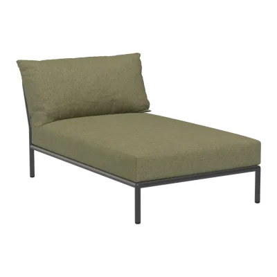 Houe LEVEL 2 Chaiselong Kissen: Leaf. Gestell: Dark grey
