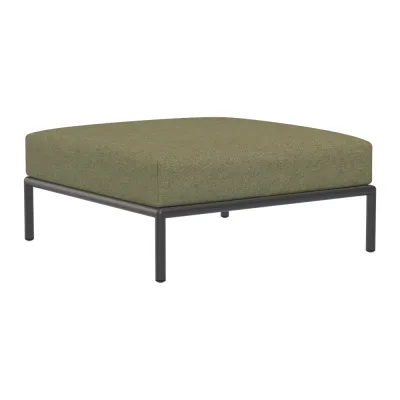 Houe LEVEL 2 Ottoman Kissen: Leaf. Gestell: Dark grey