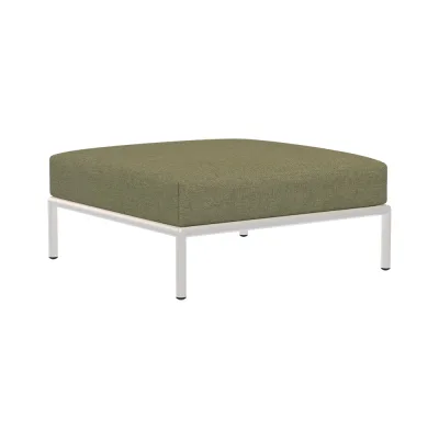 Houe LEVEL 2 Ottoman Kissen: Leaf. Gestell: Muted white