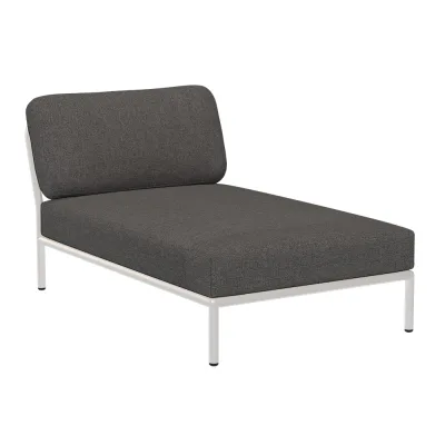 Houe LEVEL Chaiselong Kissen: Dark grey. Gestell: Muted white