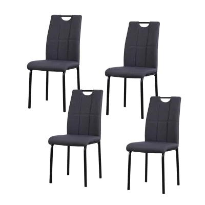 HTI-Living Esszimmerstuhl Denton Webstoff Grau 4er-Set