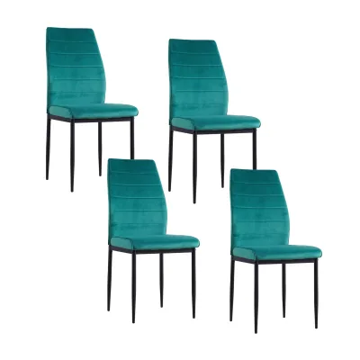 HTI-Living Esszimmerstuhl Madison Samt Grün 4er-Set