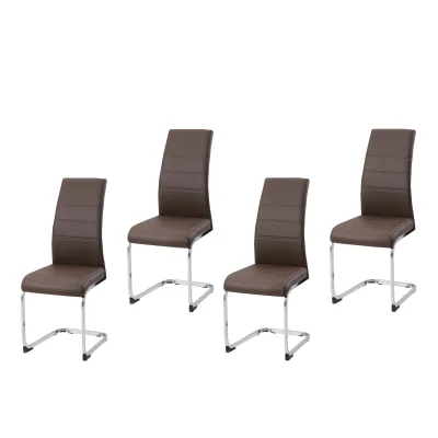 HTI-Living Esszimmerstuhl SallyC Kunstleder 4er-Set Braun