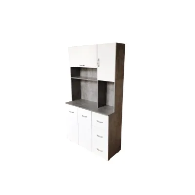 HTI-Living Küchenschrank Beton/Weiß Blanca