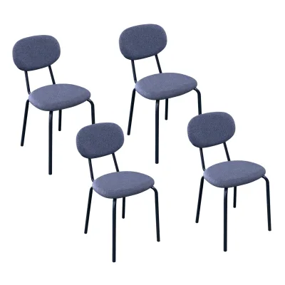 HTI-Living Stuhl Anella Dunkelgrau 4er-Set