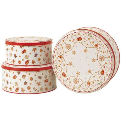 Hutschenreuther Keksdosenset Christmas Love Rot, Weiß 24.5x12.7x24.5 cm