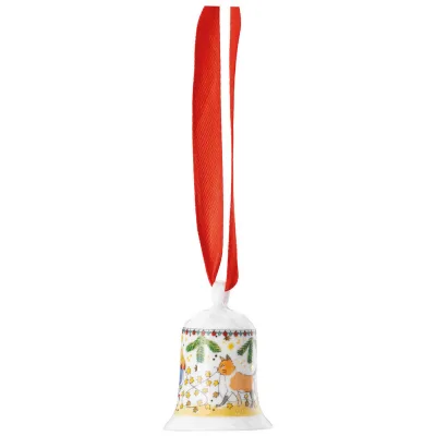 Hutschenreuther Miniglocke Weihnachtsleuchten 2024 Mehrfarbig, Weiß 4.9 cm