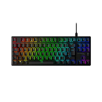 HyperX Alloy Origins Core - HX Red (DE-Layout) Gaming-Tastatur (4P5P3AD, Gaming, USB-C-Kabel, mechanisch, kompatibel mit PC, PS5, PS4, Xbox Series X S und Xbox One)