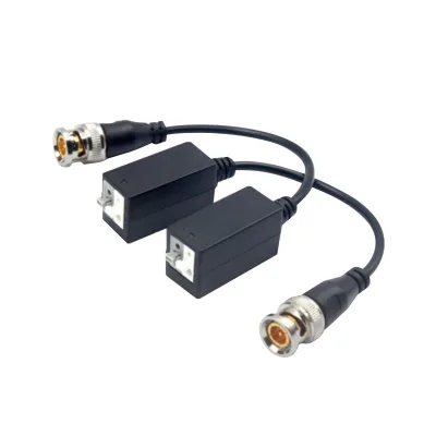 Hyundai HYU-155 Video Balun Paar für HDCVI, HDTVI und AHD, bis 400 m, mit Spannungsstabilisator