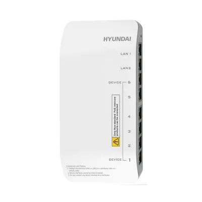 Hyundai HYU-560 Verteiler Switch mit 8 Ports und Stromversorgung über Netzwerkkabel für Türsprechanlagen