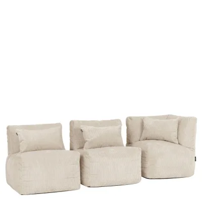 icon Sitzsack-Sofa Beige 228x70x78 cm