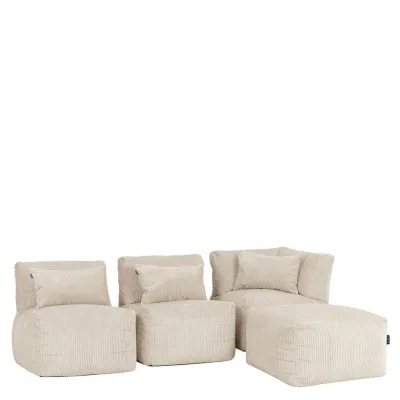 icon Sitzsack-Sofa Beige 303x70x78 cm