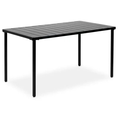 Idimex Gartentisch Schwarz 140x75x80 cm
