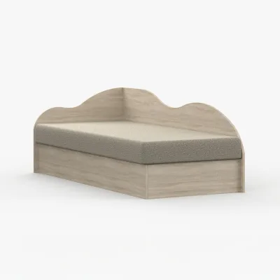 imoebel24 Bett Sonoma Eiche, Beige