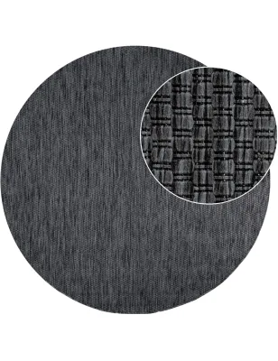 In- & outdoor-teppich Venezia anthrazit 160 cm rund