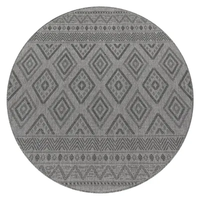 In- & outdoor-teppich Verona anthrazit 80 cm rund