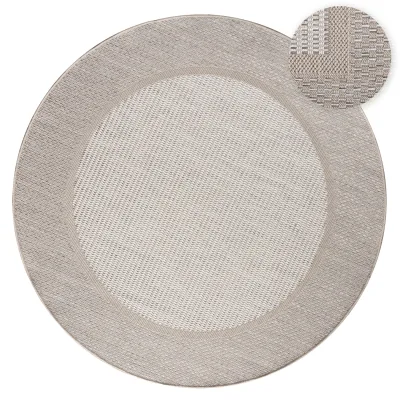 In- & outdoor-teppich Verona beige 200 cm rund