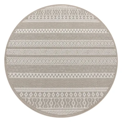 In- & outdoor-teppich Verona beige 80 cm rund