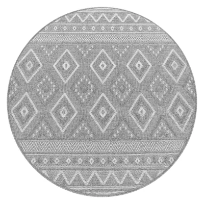 In- & outdoor-teppich Verona grau 120 cm rund