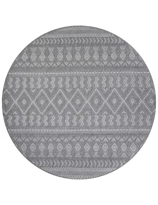 In- & outdoor-teppich Verona grau 80 cm rund