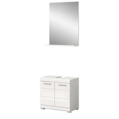 Inn.Furn Badmöbel-Set Weiß Hochglanz 60x191x34 cm