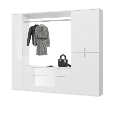 Inn.Furn Garderobenschrank Weiß Hochglanz 212x193x34 cm