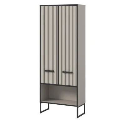 Inn.Furn Hochschrank Sand, Schwarz 59x159x32 cm