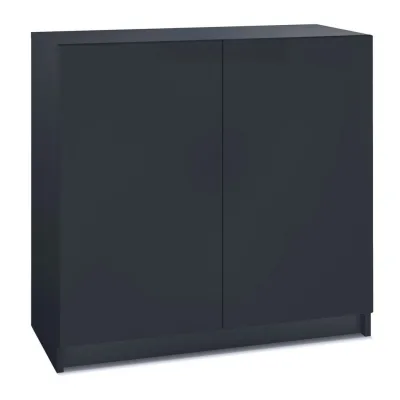 InnoFurn Kommode Schwarz 82x78x37 cm