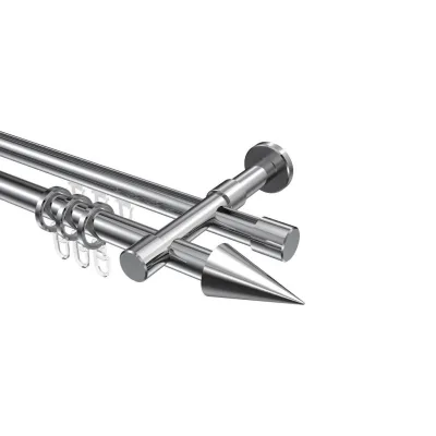 Interdeco Gardinenstange Chrom 180 cm