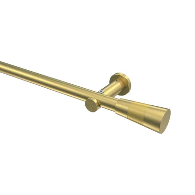 Interdeco Gardinenstange Messing, Gold 100 cm