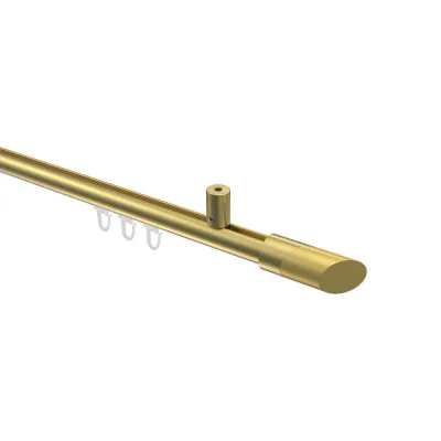 Interdeco Gardinenstange Messing, Gold 160 cm