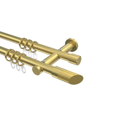 Interdeco Gardinenstange Messing, Gold 520 cm