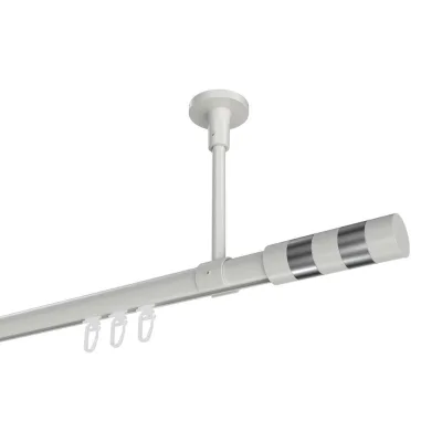 Interdeco Gardinenstange Weiß, Chrom 520 cm