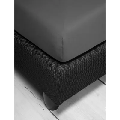 Irisette Spannbetttuch Anthrazit 150x250 cm