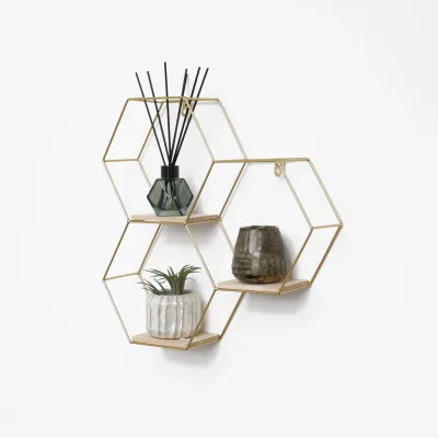 Ivol Wandregal Gold 41x40.5x10.5 cm