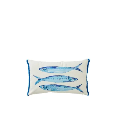 J-Line Kissen Blau 30x50 cm
