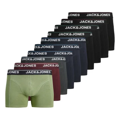 JACTIMOTHY SOLID TRUNKS 10 PACK Herren Boxershort
